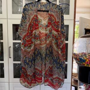 Democracy Multi Color Kimino/Swim Coverup